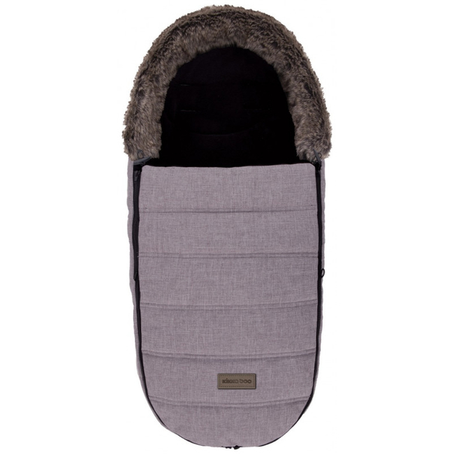 Kikka Boo Fur Stroller Footmuff 90x40 cm Melange Grey 31108040103