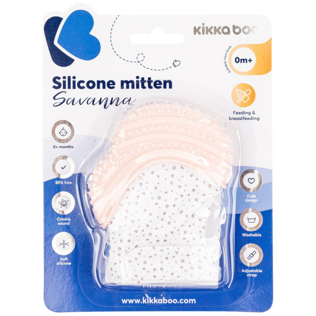 KIkka Boo Silicone Mitten Savanna Pink 31303040090