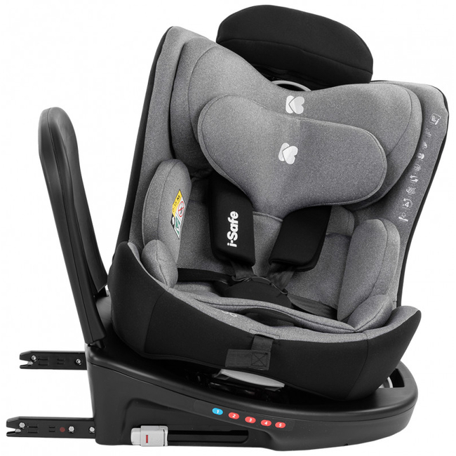 Kikka Boo i-Safe i-SIZE 40-150 cm Isofix Περιστρεφόμενο Κάθισμα Αυτοκινήτου 0-36kg Light Grey 31002100002 (ΔΩΡΟ προστασία καθίσματος)
