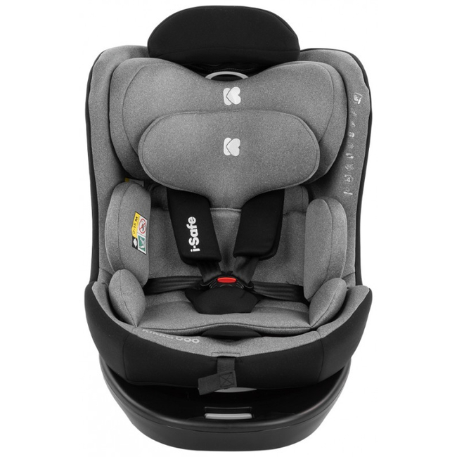 Kikka Boo i-Safe i-SIZE 40-150 cm Isofix Περιστρεφόμενο Κάθισμα Αυτοκινήτου 0-36kg Light Grey 31002100002 (ΔΩΡΟ προστασία καθίσματος)