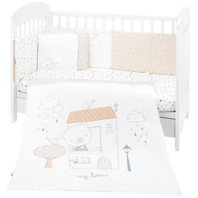 Kikka Boo Jersey Σετ Προίκας μωρού για Κούνια 6 τμχ 140x70cm My Teddy 41101060095