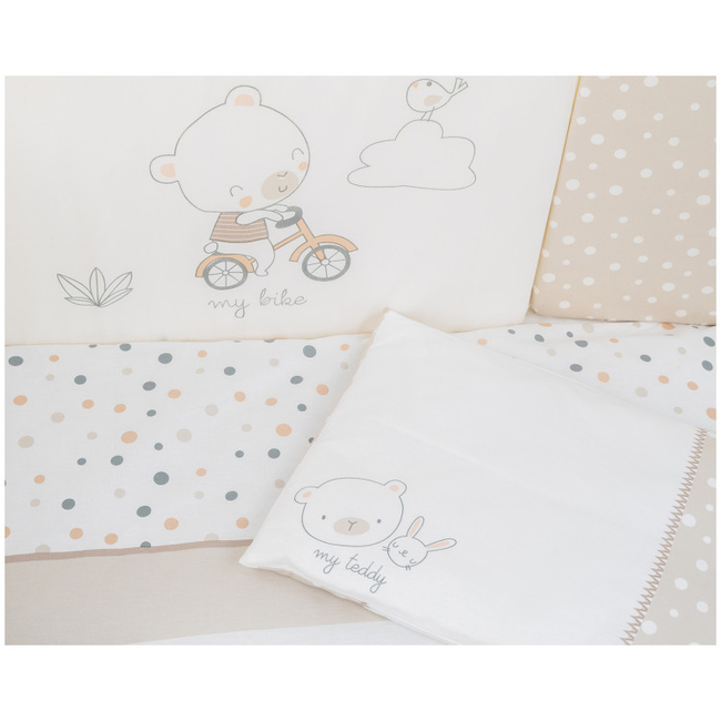 Kikka Boo Jersey Σετ Προίκας μωρού για Κούνια 6 τμχ 140x70cm My Teddy 41101060095