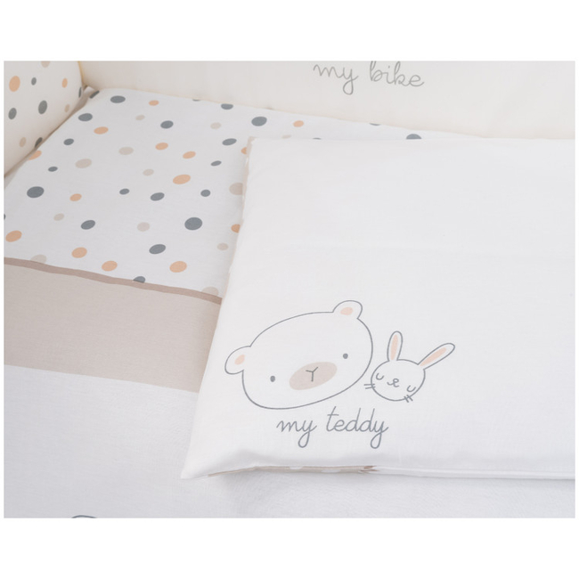 Kikka Boo Jersey Σετ Προίκας μωρού για Κούνια 6 τμχ 140x70cm My Teddy 41101060095