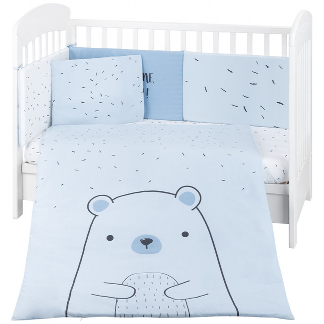 Kikka Boo Jersey Σετ Προίκας μωρού για Κούνια 6 τμχ 60x120cm Bear with me Blue 41101060115