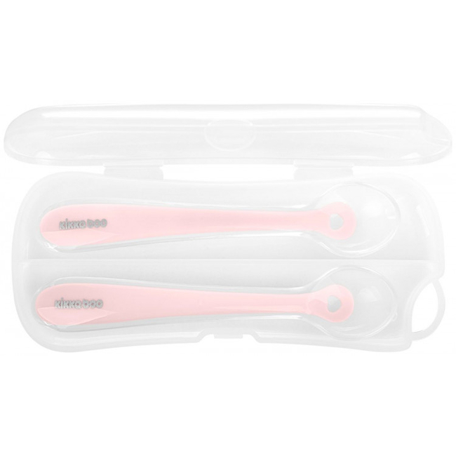 Kikka Boo silicon spoons in a case 2pcs Pink 31302040063