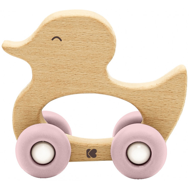 Kikka Boo Wooden toy with Silicone Chewing Gum 12 + μ Duck Pink 31201010241