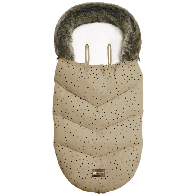 Kikka Boo Luxury Fur Ποδόσακος για Παιδικό Καρότσι 95x45 cm Dots Beige 31108040095