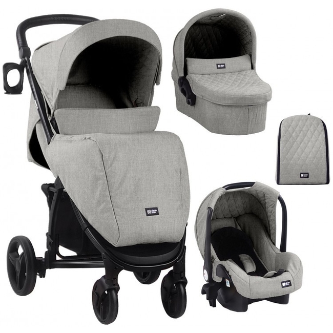 Kikka boo Madrid 3 σε 1 Πολυμορφικό Σύστημα Μεταφοράς  - Light Grey Melange (31001010133)