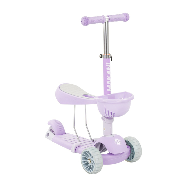 Kikka boo Makani BonBon Scooter 3 in 1 Παιδικό Πατίνι 3 Τροχοί Κάθισμα Candy Lilac 31006010096