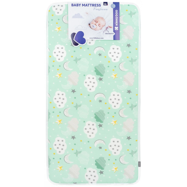 Kikka Boo Fantasia Plus Βρεφικό Στρώμα 60x120x7 cm Clouds Mint 41107030010