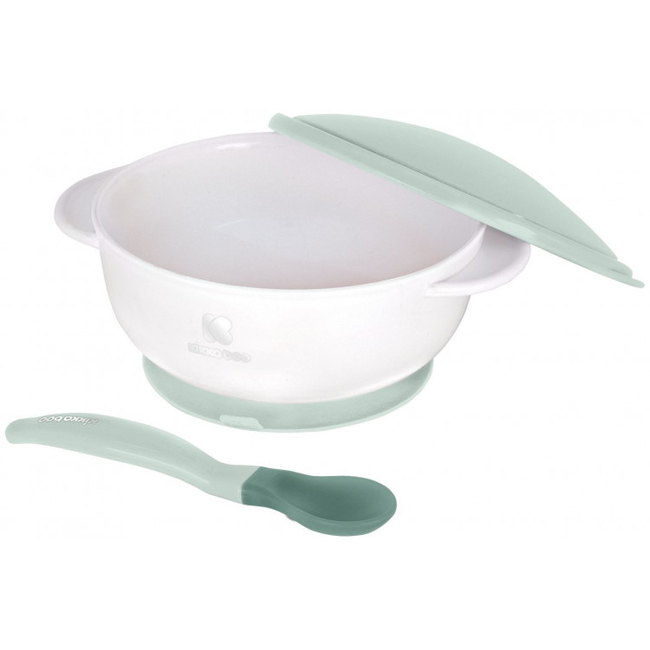 Kikka Boo Bowl with heat sensing spoon 250ml Mint 31302040077