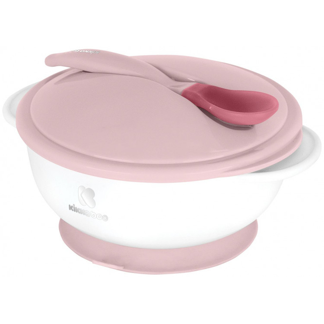 Kikka Boo Bowl with heat sensing spoon 250ml Pink 31302040076