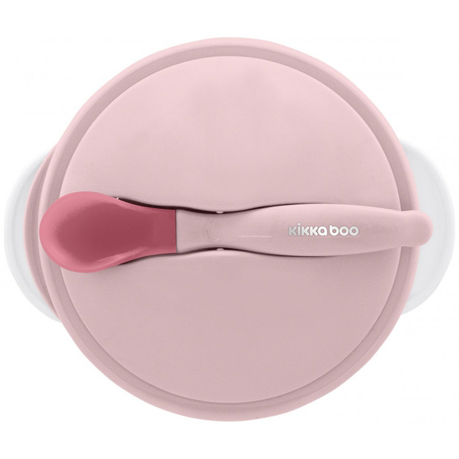 Kikka Boo Bowl with heat sensing spoon 250ml Pink 31302040076