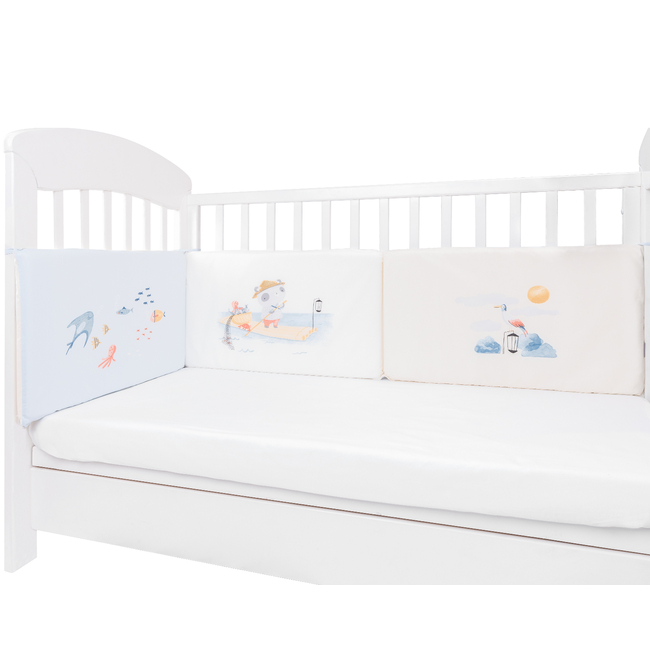 Kikka Boo Cot Bumper 35x180cm Fish Panda 41101080052