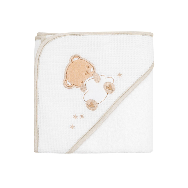 Kikka boo Baby Bath Towel 90x90 cm Dream Big Beige 31104010058