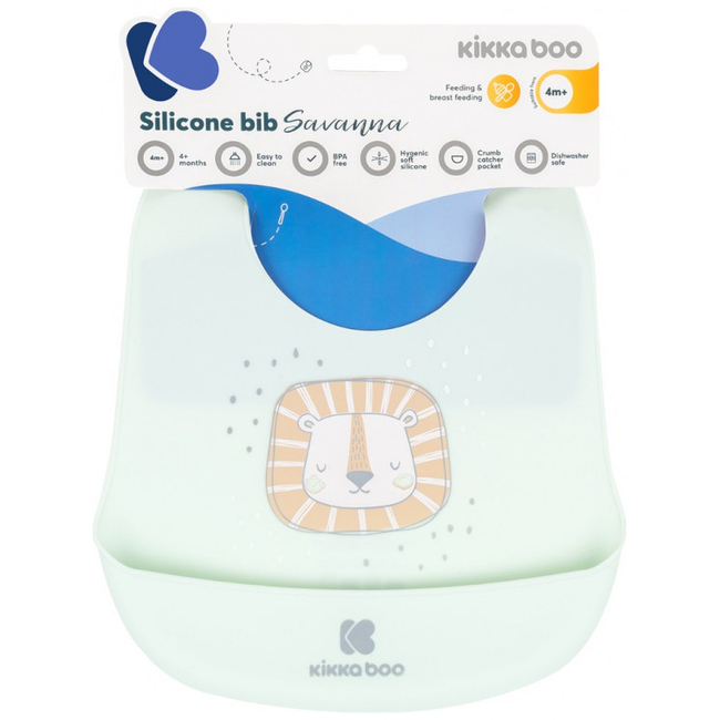 Kikka Boo Silicon Bib Savanna Mint 31303030047