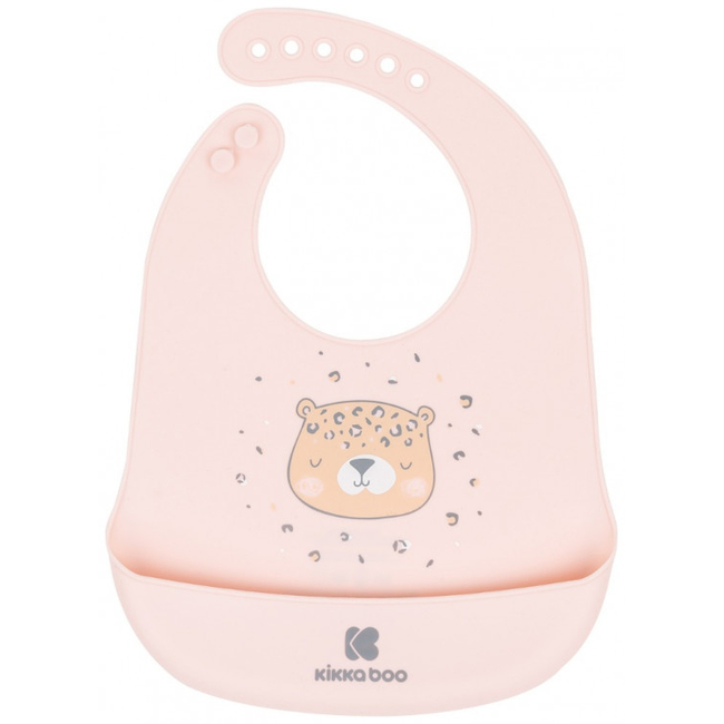 Kikka Boo Silicon Bib Savanna Pink 31303030046