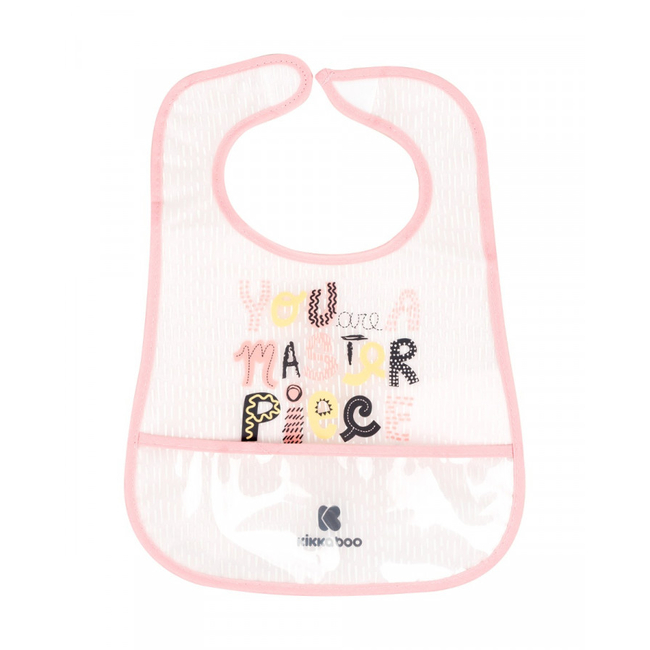 Kikka Boo Set of 3 Bibs with crumb catcher Arty pink 31303030055