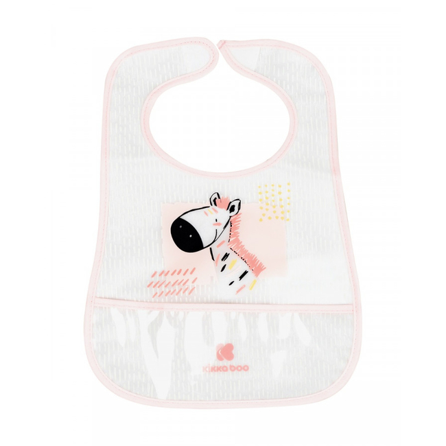 Kikka Boo Set of 3 Bibs with crumb catcher Arty pink 31303030055