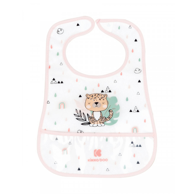 Kikka Boo Set of 3 Bibs with crumb catcher Savanna Pink 31303030053