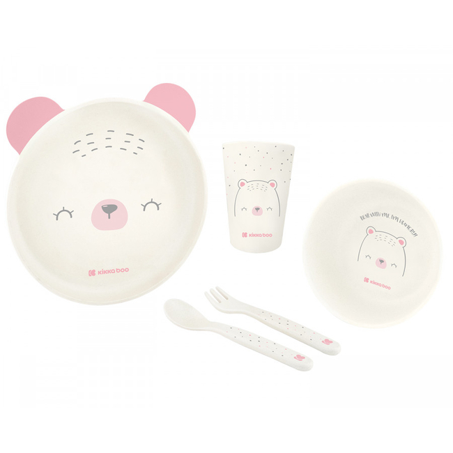 Kikka Boo Dining Set 5pcs 6+m Bear with me Pink 31302040134