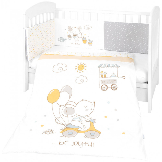 Kikka Boo 3 piece cot bed sheet 70x140 cm Joyful Mice 41101020092