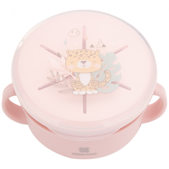 Kikka Boo Snack bowl 2 in 1 Μπολ Φαγητού 380ml Savanna Pink 31302040129