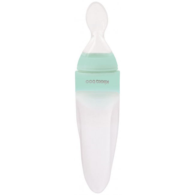 Kikka Boo Silicone squeeze feeding bottle with spoon 90ml Comet Pink 31302020064 [CLONE]