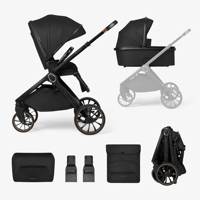 Kikka Boo Tiffany Μαύρο 2σε1 Καρότσι με Πορτ Μπεμπέ 31001020150