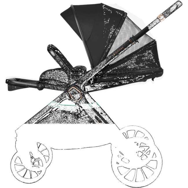 Kikka Boo Tiffany Μαύρο 2σε1 Καρότσι με Πορτ Μπεμπέ 31001020150