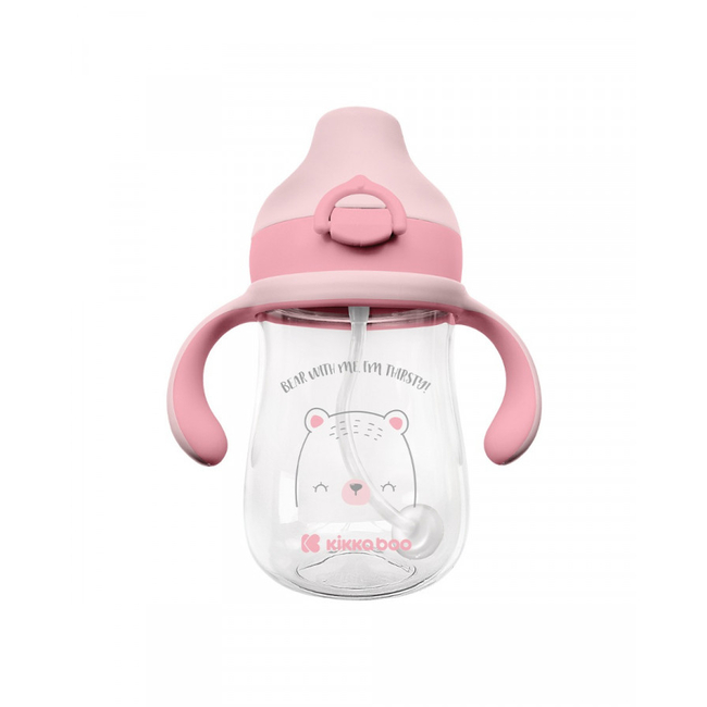 Kikka Boo Tritan sippy cup Εκπαιδευτικό Κύπελλο με Στόμιο 12+m  300ml Bear with me Pink 31302020101