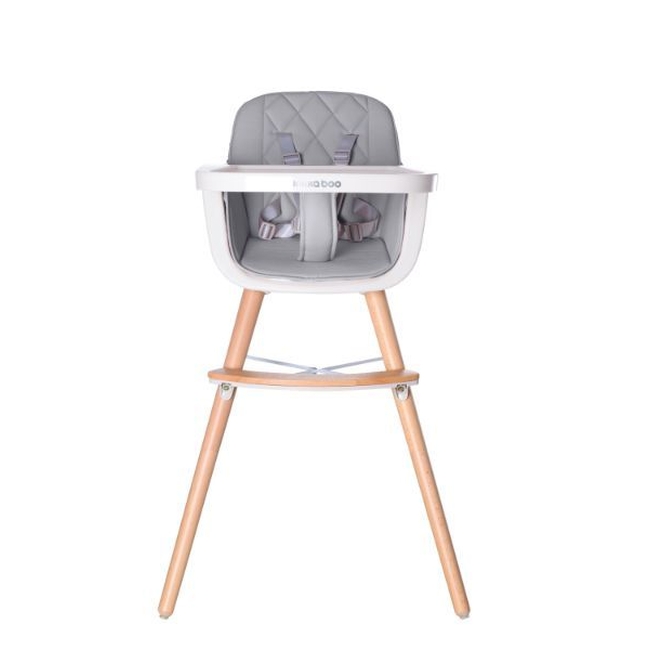 Kikka Boo Woody 2 σε 1 Μετατρεπόμενη Παιδική Καρέκλα Φαγητού - Grey (31004010082)