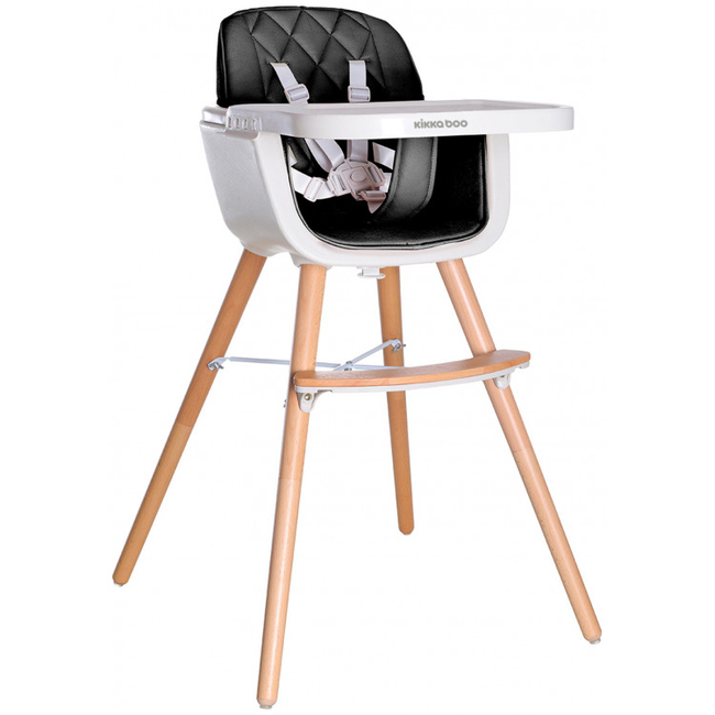 Kikka Boo Woody 2 in 1 Convertible Childern High Chair Black 31004010130