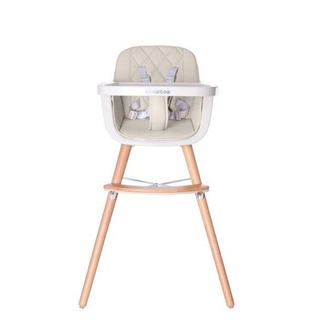 Kikka Boo Woody 2 in 1 Convertible Childern High Chair - Beige (31004010081)