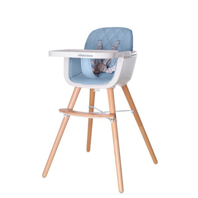 Kikka Boo Woody 2 in 1 Convertible Childern High Chair - Blue (31004010084)