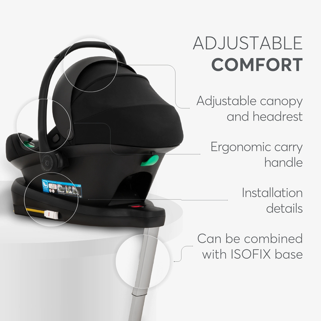 Kikka Boo Tiffany Μαύρο 3σε1 Καρότσι με Πορτ Μπεμπέ 31001020150