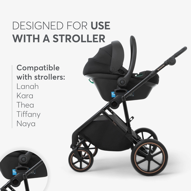 Kikka Boo Tiffany Μαύρο 3σε1 Καρότσι με Πορτ Μπεμπέ 31001020150