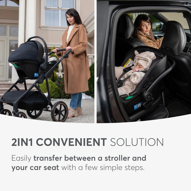 Kikka Boo Tiffany Μαύρο 3σε1 Καρότσι με Πορτ Μπεμπέ 31001020150