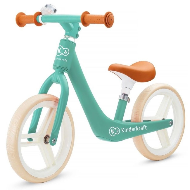 Kinderkraft Fly Plus Children's Balance Bike with Bell 3+ years Midnight Green KKRFLPLGRE0000