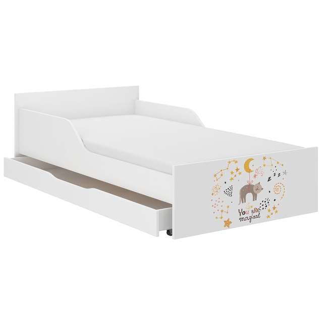 Παιδικό Κρεβάτι Pufi 90x180 cm με Συρτάρι + Δώρο Στρώμα - Kitten