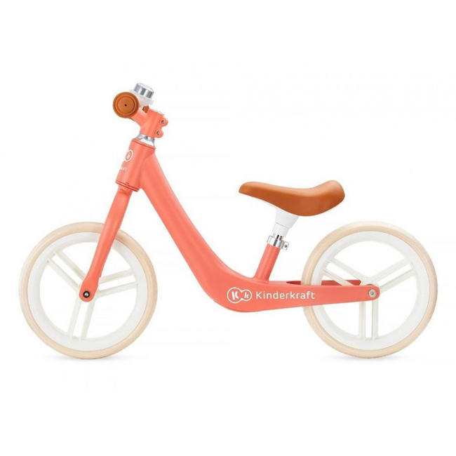 Kinderkraft Fly Plus Παιδικό Ποδήλατο Ισορροπίας με Κουδουνάκι 3+ετών Magic Coral KKRFLPLCRL0000