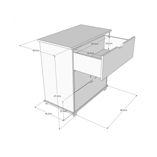 Παιδική Συρταριέρα Σιφινιέρα Star 80x48x87cm + ΔΩΡΟ Αλλαξιέρα Λευκό Γαλάζιο