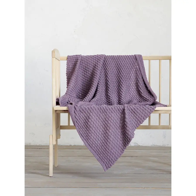 Nima Baby Knitted Cuddle Blanket 80×110 Ribbon - Lilac