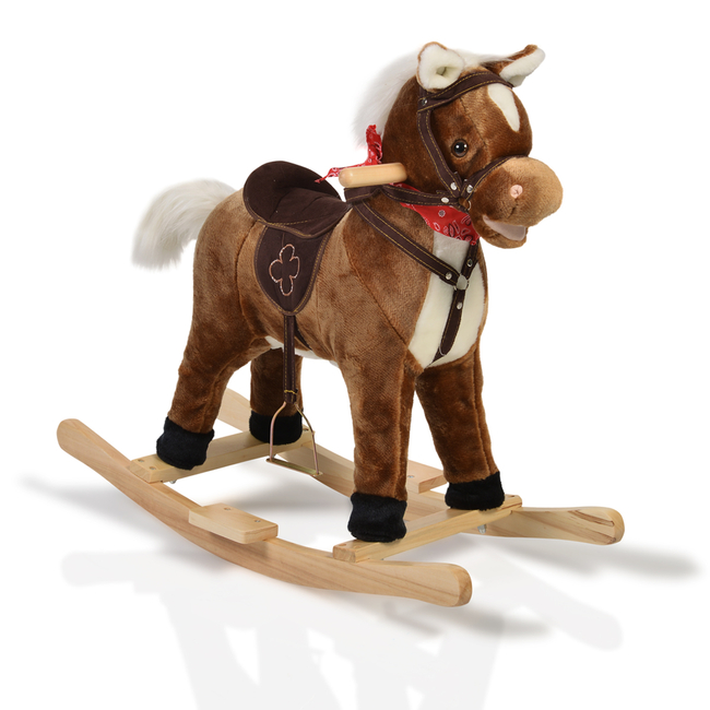 Cangaroo Chipper Plush Rocking Horse - WJ-001 Coffee