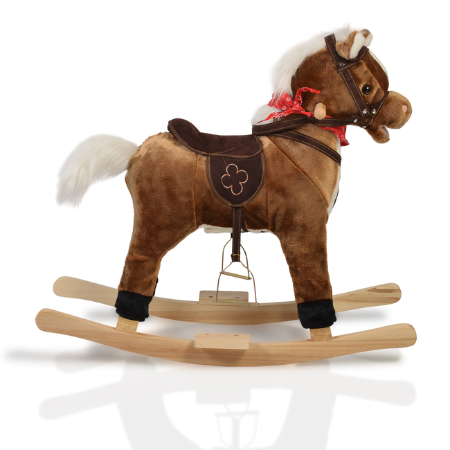 Cangaroo Chipper Plush Rocking Horse - WJ-001 Coffee