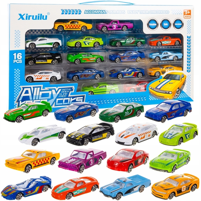 Kruzzel Set of 16 Metal Cars 1:64 20352