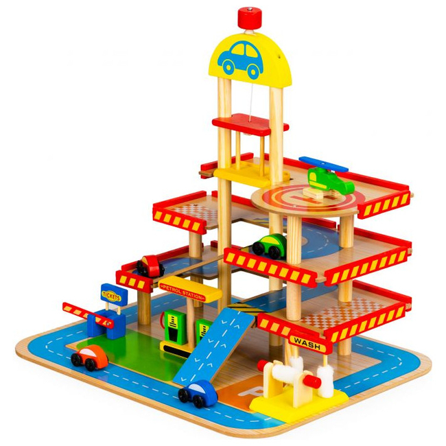 Wooden Garage Kids Eco Toy Ecotoys