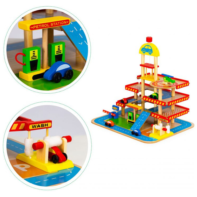Wooden Garage Kids Eco Toy Ecotoys