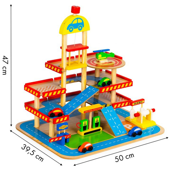 Wooden Garage Kids Eco Toy Ecotoys