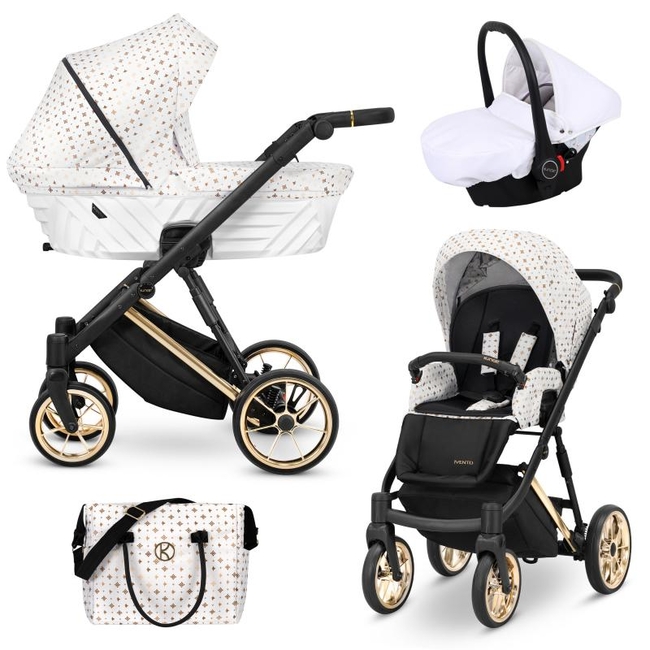 Kunert IVENTO 3 in 1 Complete Travel System Color GOLD Frame IVE-01